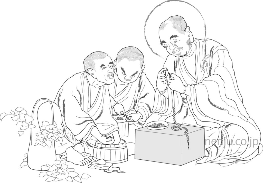 羅漢図（江戸時代後期・増上寺蔵）から模写